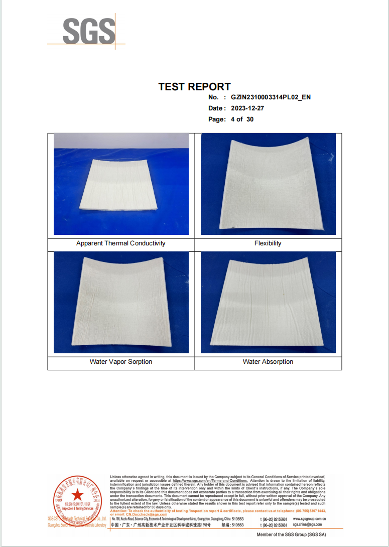 SGS，Sample Test Report -ASTM C1728